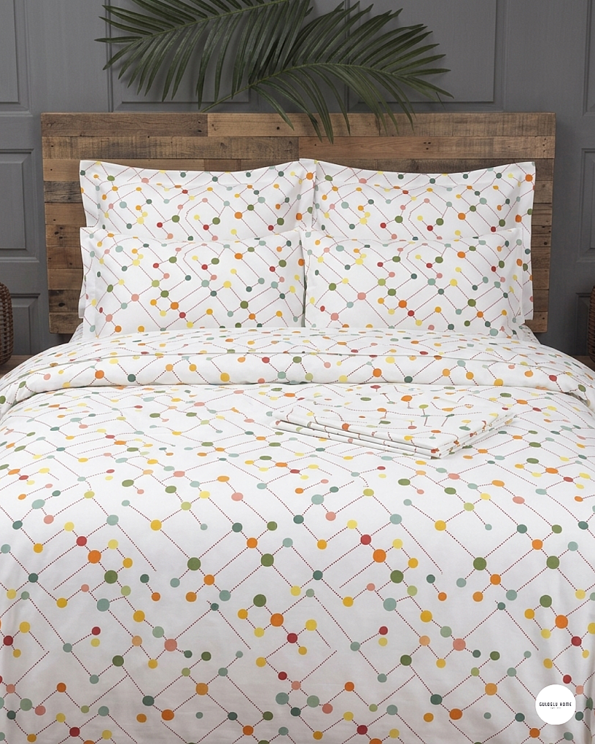 %100 Pamuklu Çift Kişilik Kozmoz Nevresim Takımı 200x220 Cm - 5