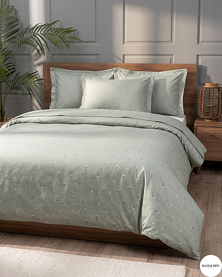 %100 Pamuklu Çift Kişilik Meva Lina Nevresim Takımı 200x220 Cm - 2