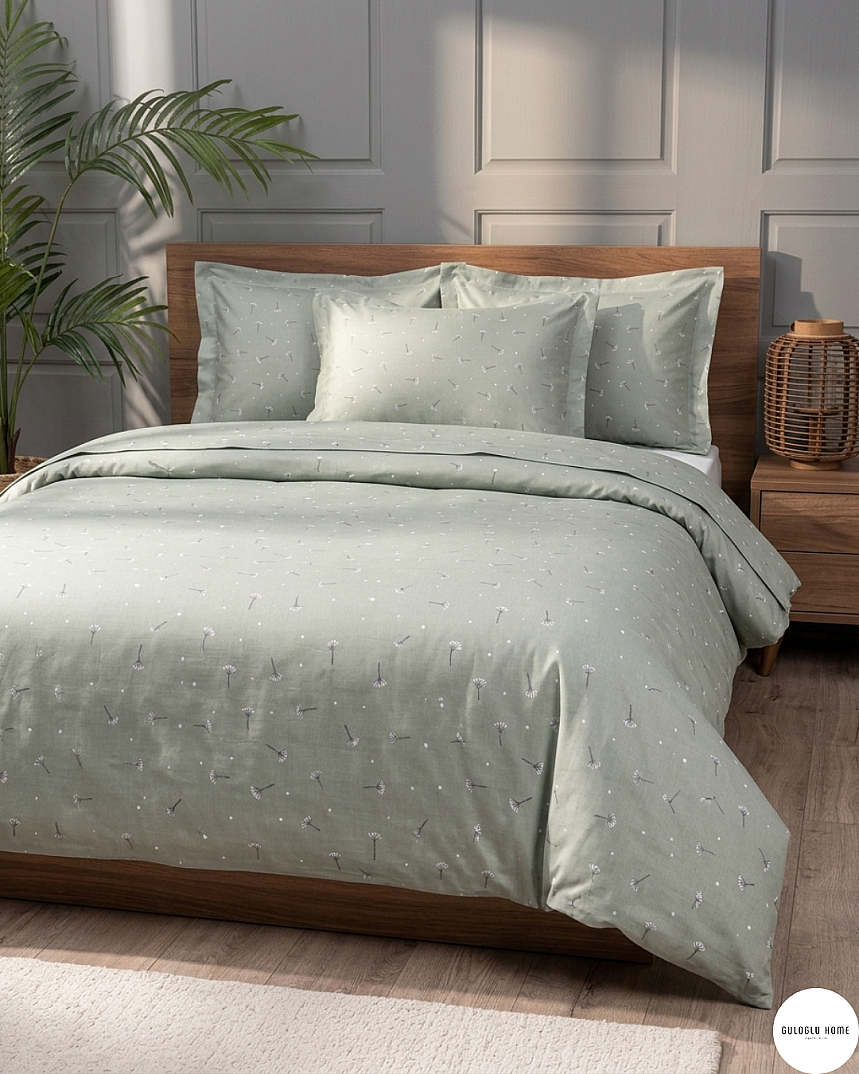 %100 Pamuklu Çift Kişilik Meva Lina Nevresim Takımı 200x220 Cm - 2
