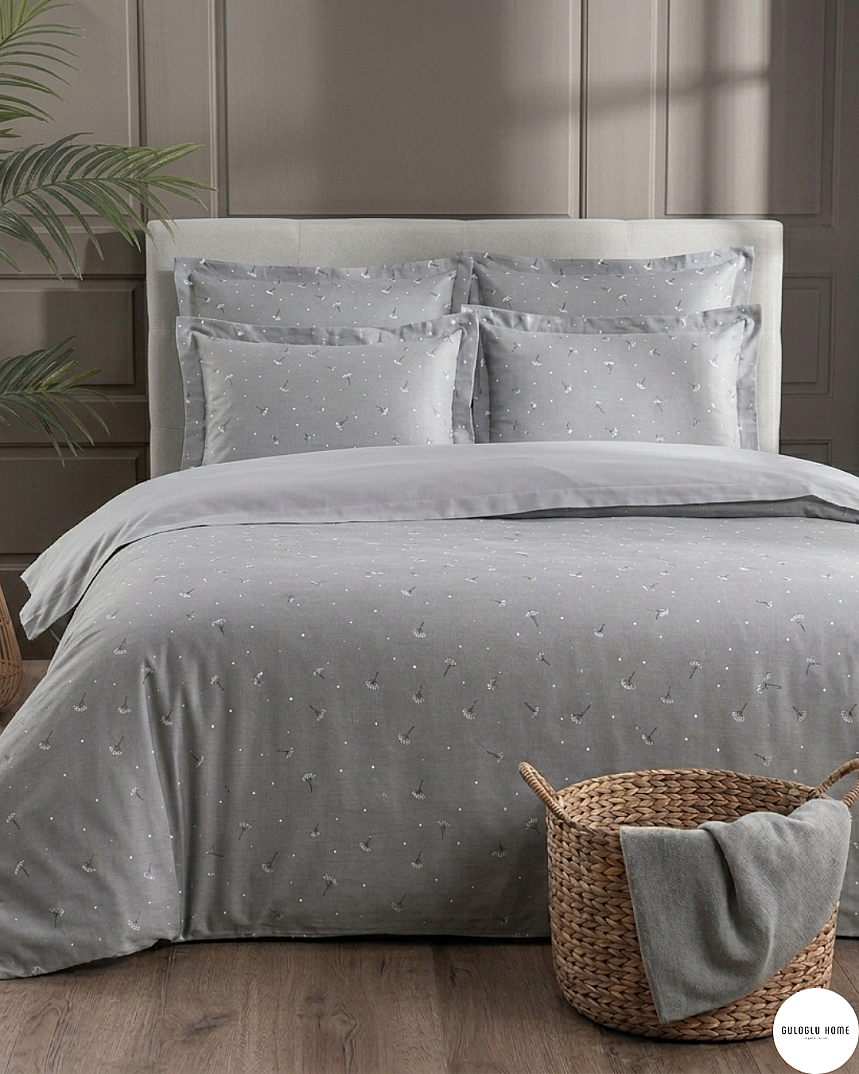 %100 Pamuklu Çift Kişilik Meva Lina Nevresim Takımı 200x220 Cm - 4