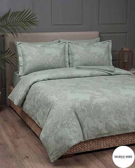 %100 Pamuklu Çift Kişilik Noktalı Güller Nevresim Takımı 200x220 Cm - 2