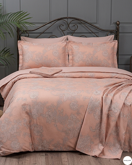 %100 Pamuklu Çift Kişilik Noktalı Güller Nevresim Takımı 200x220 Cm - 5