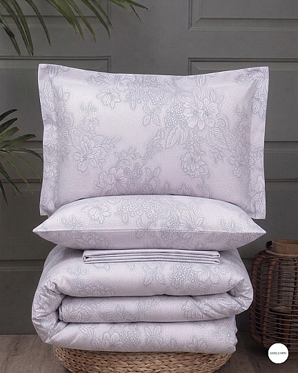 %100 Pamuklu Çift Kişilik Noktalı Güller Nevresim Takımı 200x220 Cm - 6