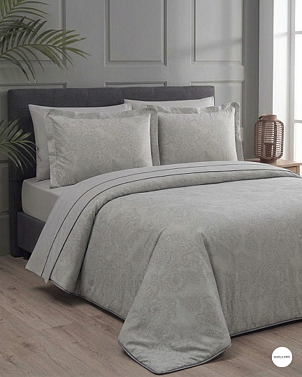 %100 Pamuklu Çift Kişilik Noktalı Güller Nevresim Takımı 200x220 Cm - 15