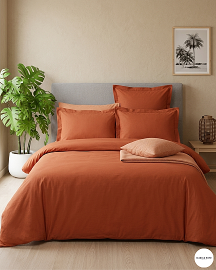 %100 Pamuklu Çift Kişilik Simple Chic Nevresim Takımı 200x220 Cm - 2