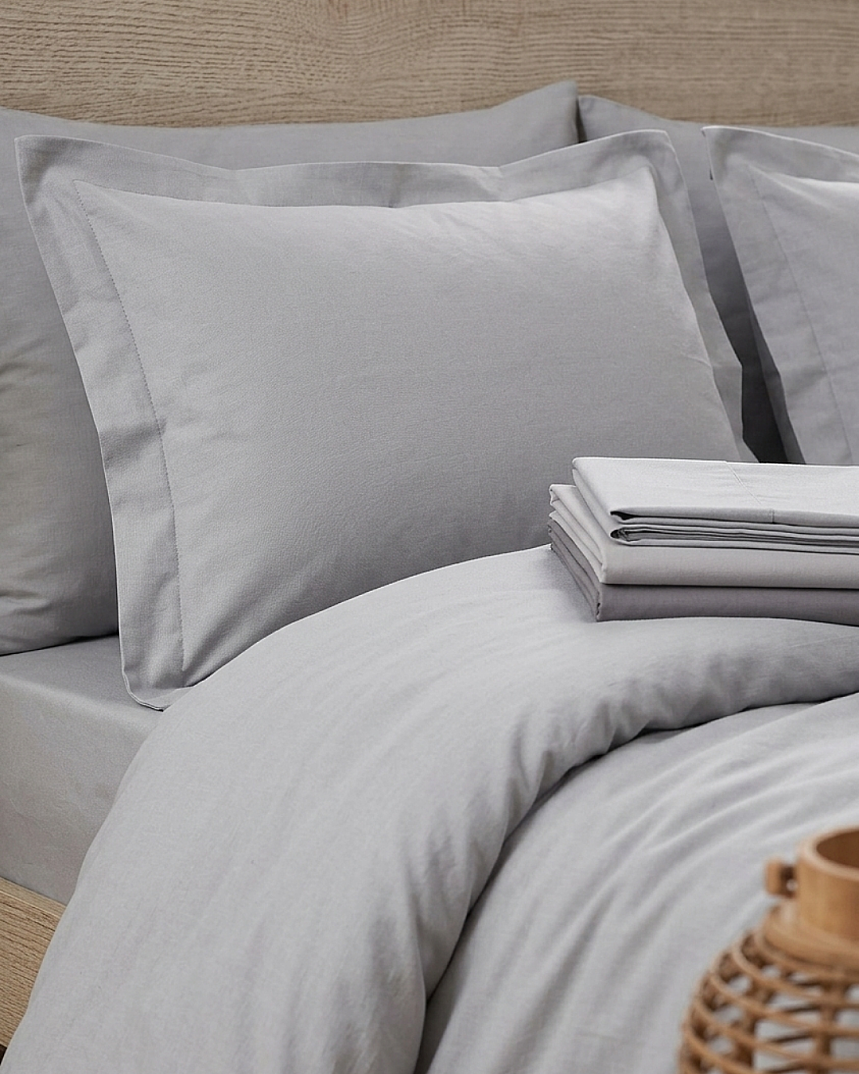 %100 Pamuklu Çift Kişilik Simple Chic Nevresim Takımı 200x220 Cm - 6