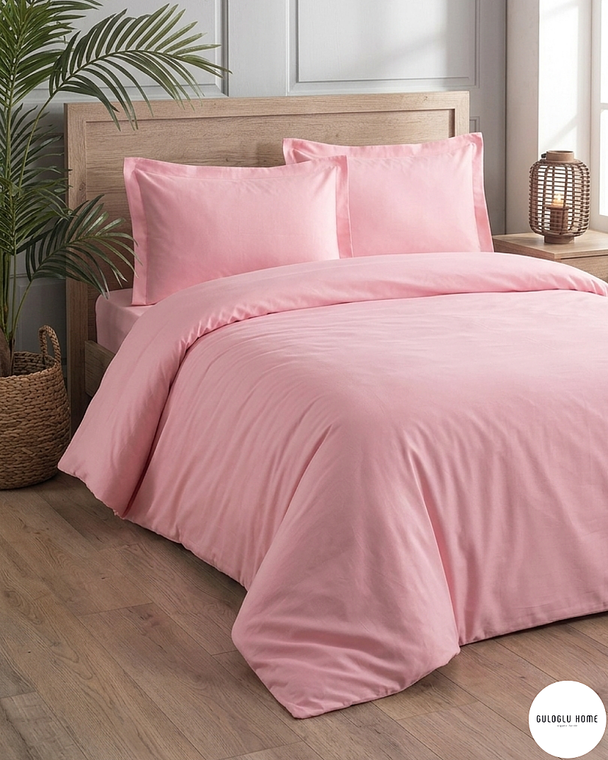 %100 Pamuklu Çift Kişilik Simple Chic Nevresim Takımı 200x220 Cm - 8