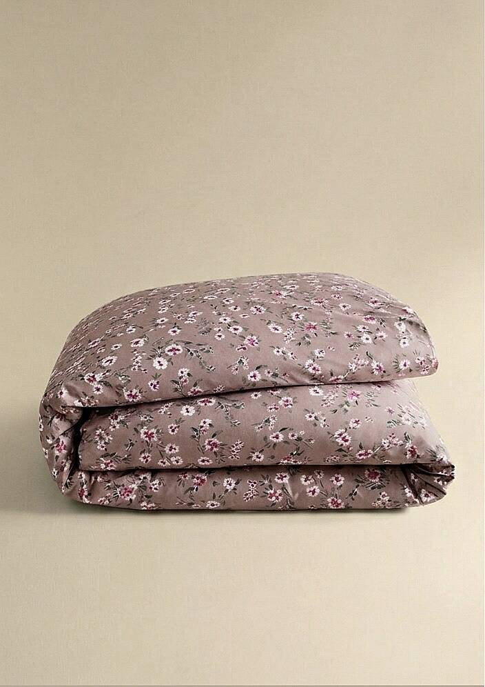 %100 Pamuk Tek Kişilik Çıtır Çiçek Yorgan Kılıfı 160x220 cm - 1