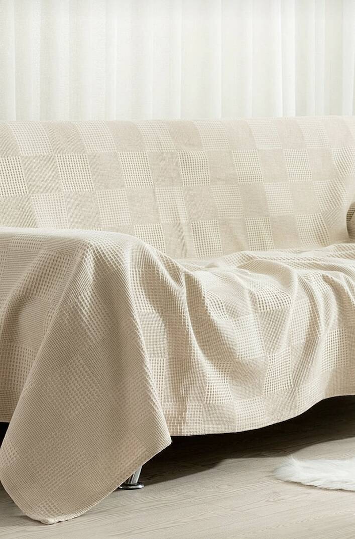 %100 Pamuk Waffle Petek Tek Kişilik Pike | 160x260 cm - 6