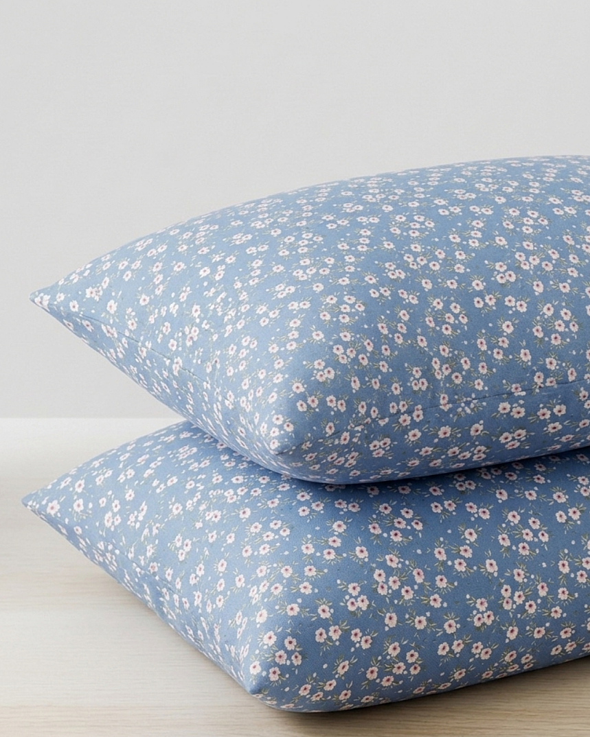 %100 Pamuklu Çıtır Çiçek 2'li Yastık Kılıfı Seti 50x70 Cm - 4