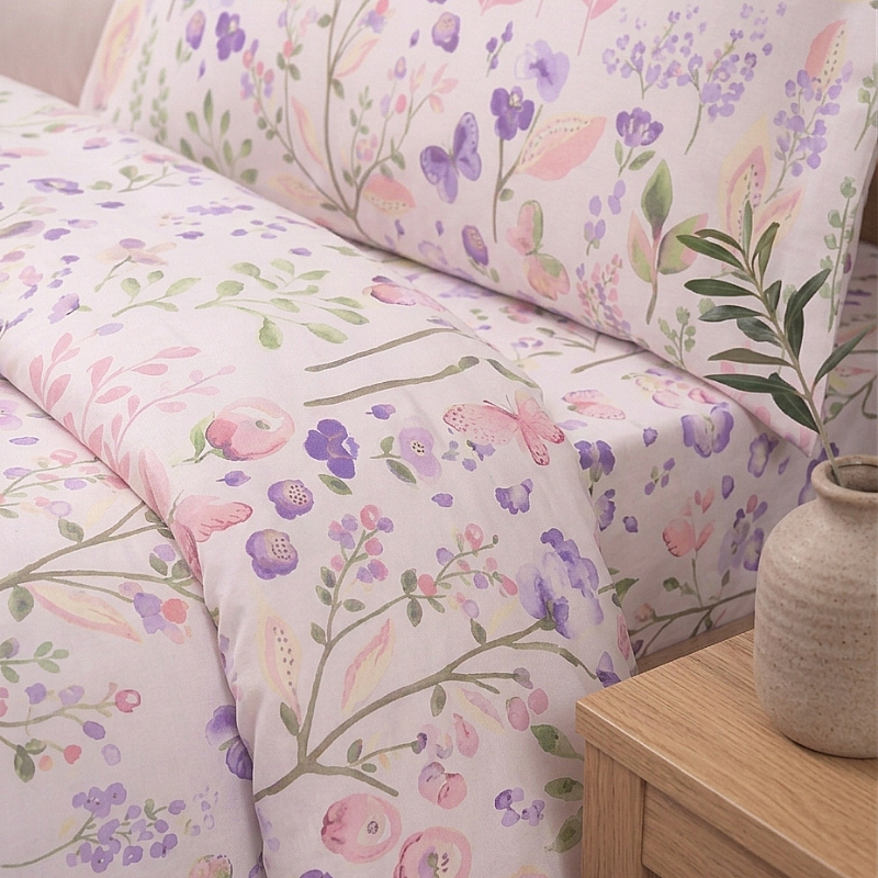 %100 Pamuklu Çift Kişilik Bahar Dalı Nevresim Takımı 200x220 Cm - 6