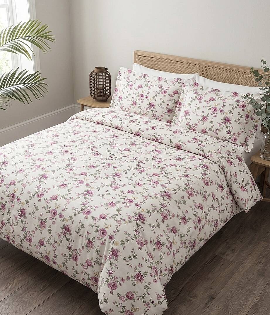 %100 Pamuklu Çift Kişilik Rosery Nevresim Takımı 200x220 cm - 3