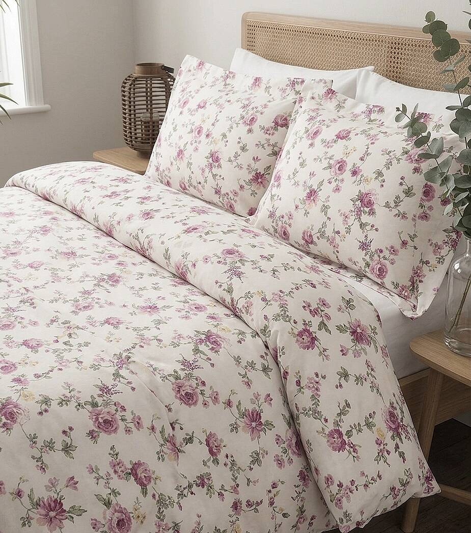 %100 Pamuklu Çift Kişilik Rosery Nevresim Takımı 200x220 cm - 4