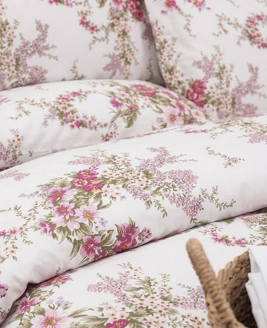 %100 Pamuklu Çift Kişilik Soft Floral Nevresim Takımı 200x220 Cm - 4