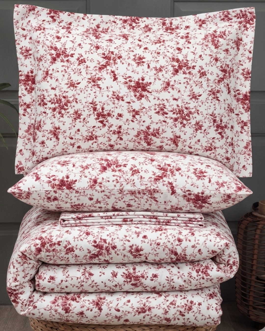 %100 Pamuklu Çift Kişilik Ruby Jasmine Nevresim Takımı 200x220 Cm