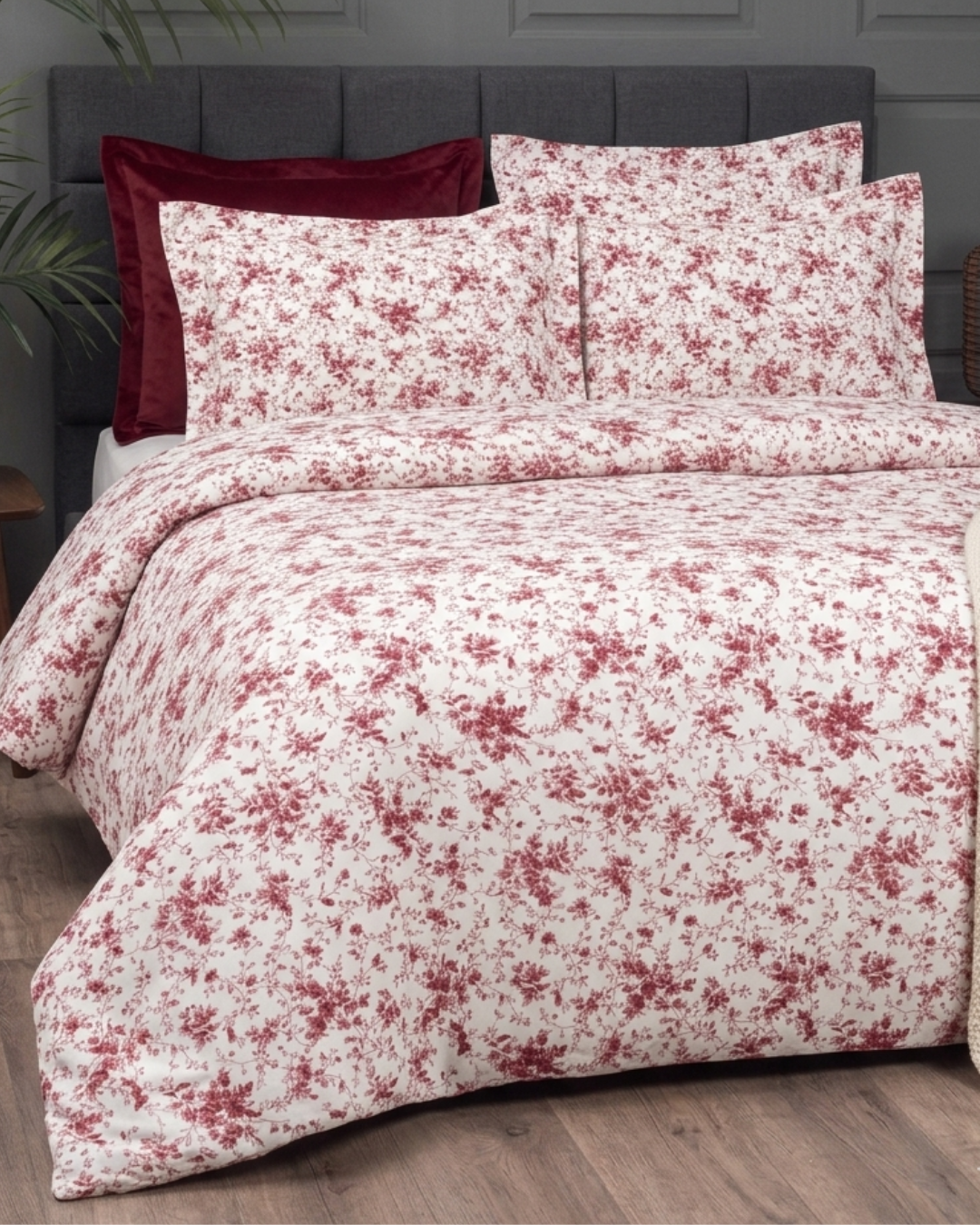 %100 Pamuklu Çift Kişilik Ruby Jasmine Nevresim Takımı 200x220 Cm - 2