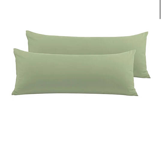 %100 Pamuklu Vücut Sarılma Yastık Kılıfı 50x150 cm Yeşil