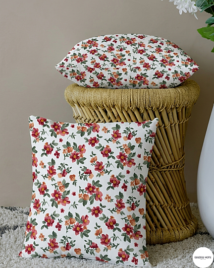 Belle Rose Duck Kumaş 2'li Kırlent Kılıfı