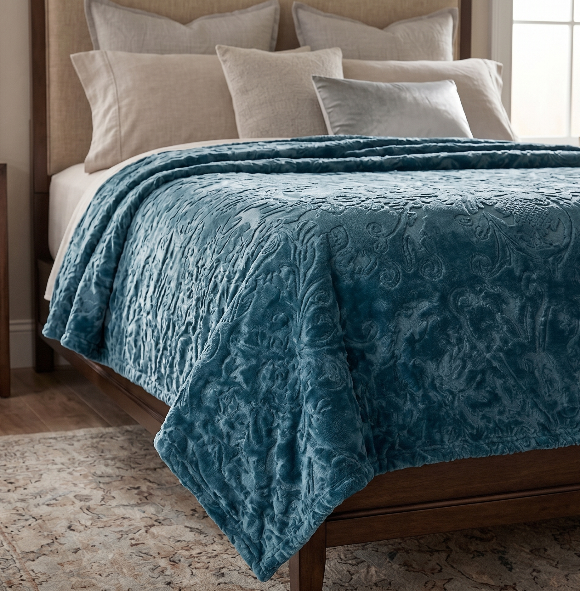 Merinos Elegans 220x240 cm Emboss Çift Kişilik Battaniye