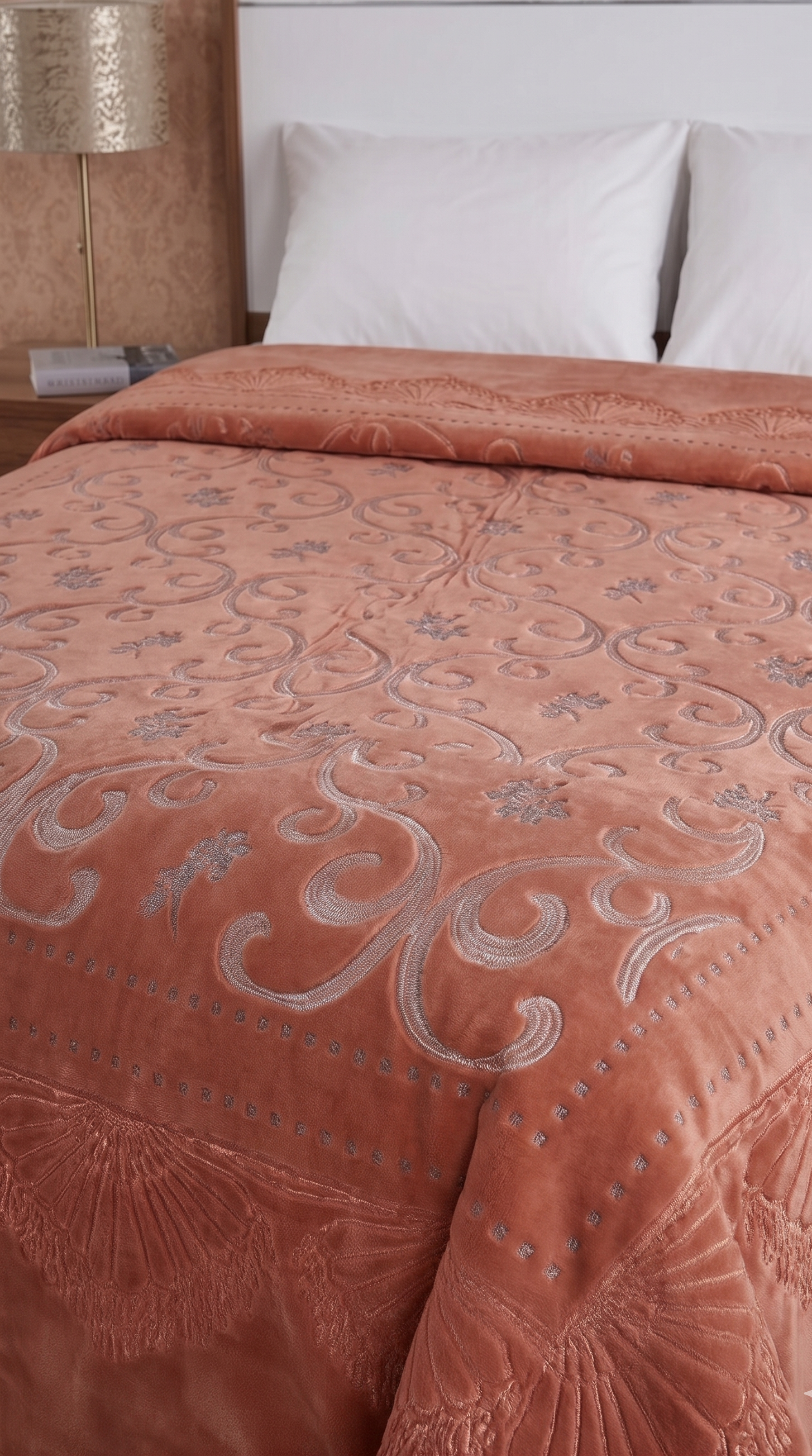 Merinos Pırıltı 220x240 Cm Emboss Çift Kişilik Battaniye 