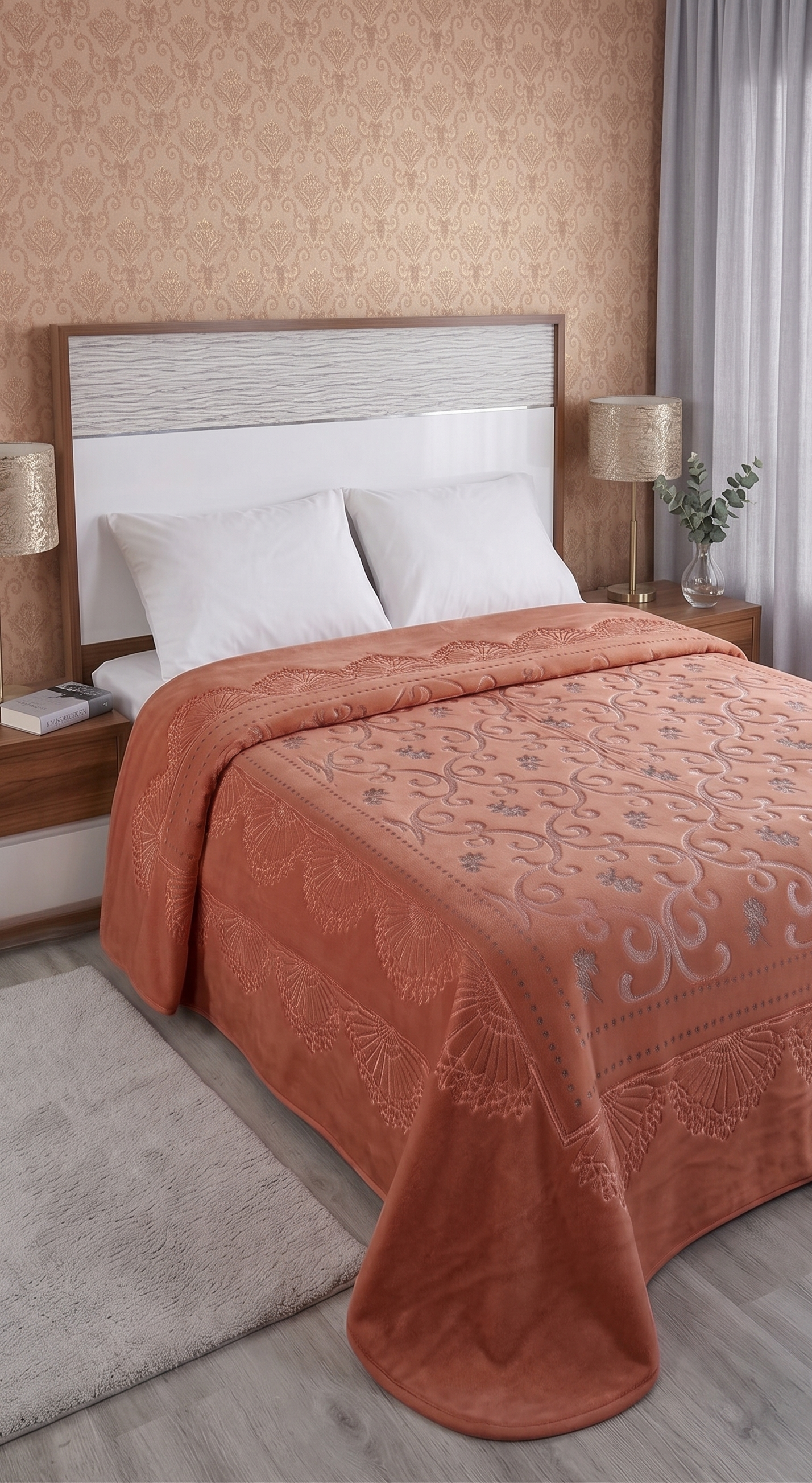 Merinos Pırıltı 220x240 Cm Emboss Çift Kişilik Battaniye - 1