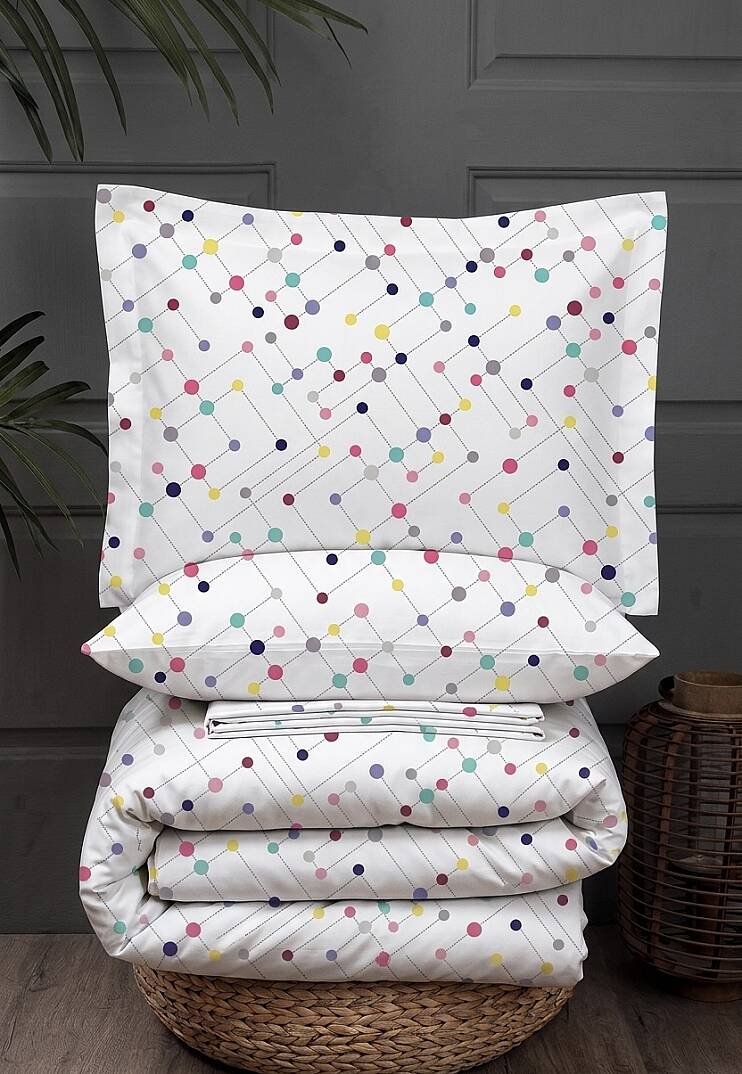 %100 Pamuklu Çift Kişilik Nexus Pattern Nevresim Takımı 200x220 Cm - 1