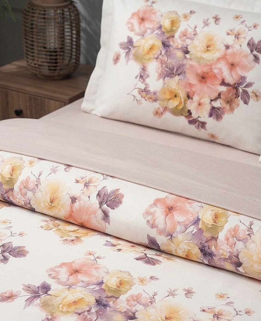 %100 Pamuklu Çift Kişilik Digital Yeni Bahar Nevresim Takımı 200x220 Cm - 3