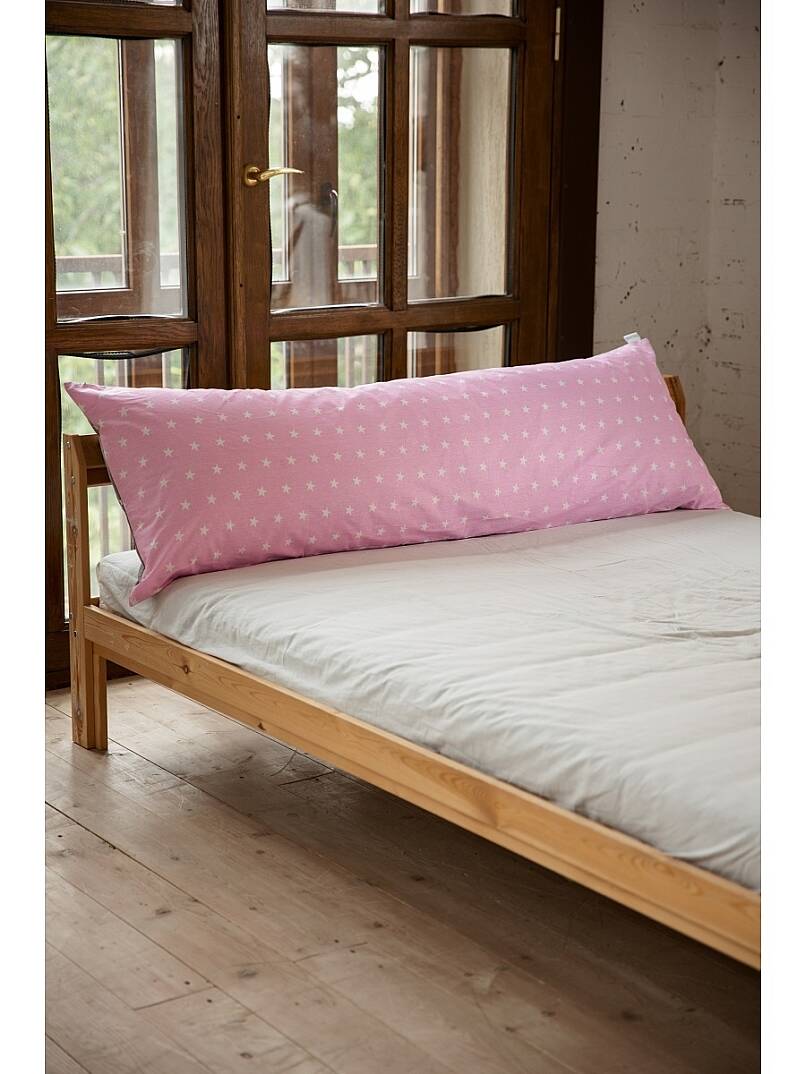 %100 Pamuklu Yıldızlı Desen Çift Yönlü Yumuşacık Vücut Sarılma Yastığı 50x150 Cm - 5